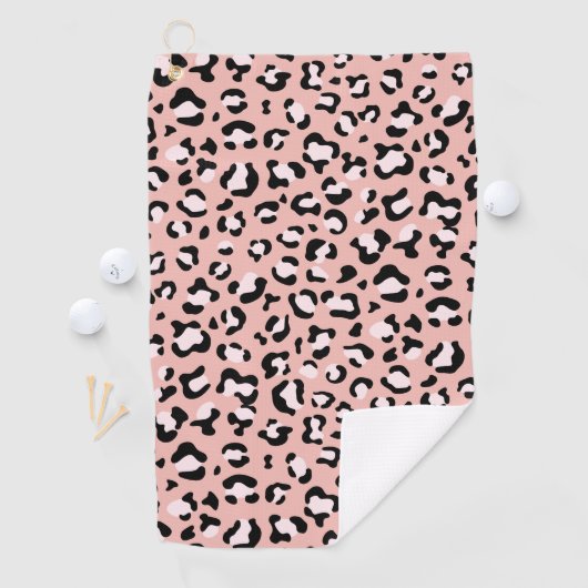 Serviette De Golf Léopard Print, Léopard Spots, Rose Léopard (En situation)