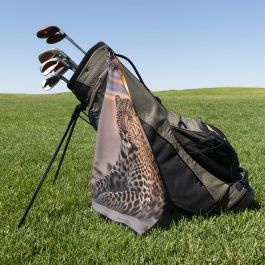 Serviette De Golf Léopard sur la plage (Vert)