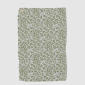 Serviette De Golf Léopard tacheté gris olive  (Devant)