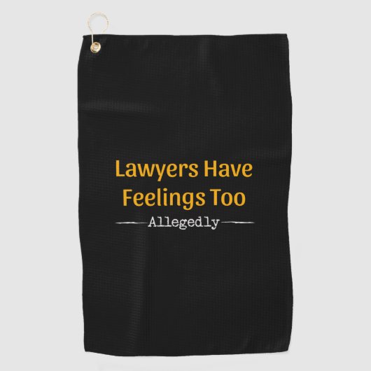 Serviette De Golf Les Avocats Ont Trop De Sentiments - Procureur (Devant)