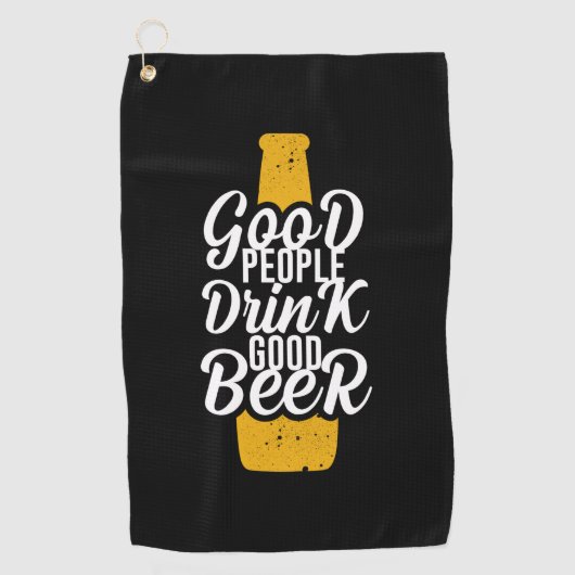 Serviette De Golf Les bonnes personnes boivent une bonne bière (Devant)