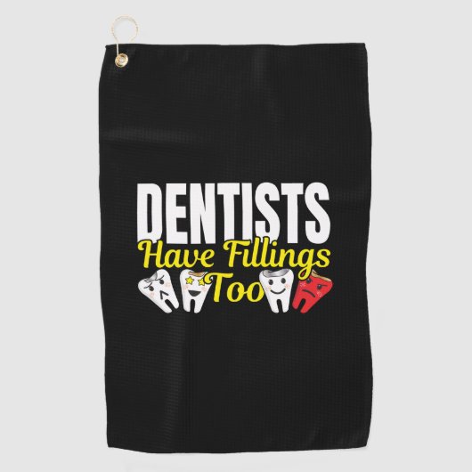 Serviette De Golf Les dentistes ont aussi des plombages - Sentiments (Devant)