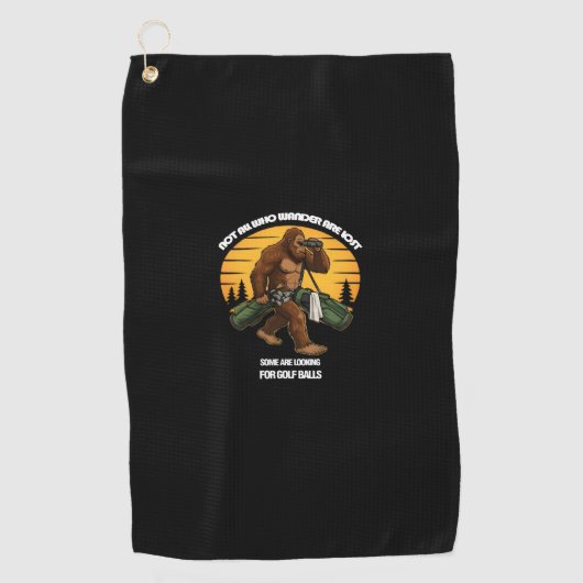 Serviette de golf "Les errants ne sont pas tous pe (Devant)