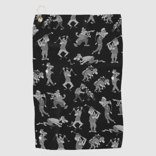 Serviette De Golf Les golfeurs de dessin (Devant)