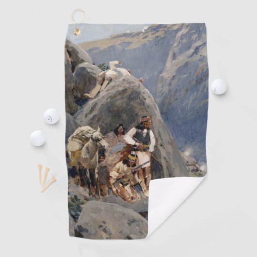 Serviette De Golf Les guerriers d'Apache : une embuscade sur la cava (En situation)