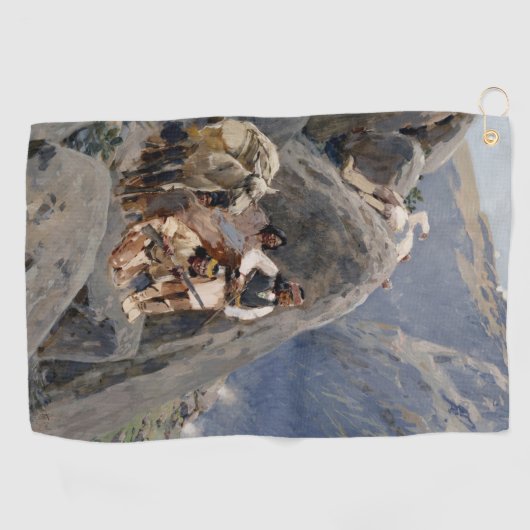 Serviette De Golf Les guerriers d'Apache : une embuscade sur la cava (Horizontal)