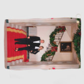 Serviette De Golf Les pas de Noël Président Donald Trump & Melania (Horizontal)