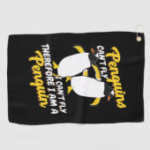 Serviette De Golf Les pingouins ne peuvent pas voler Je ne peux pas (Horizontal)