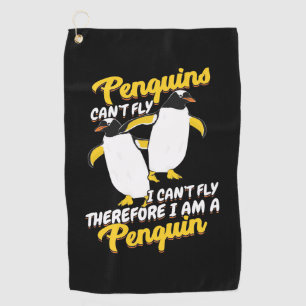Serviette De Golf Les pingouins ne peuvent pas voler Je ne peux pas