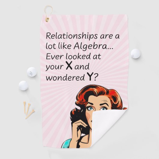 Serviette De Golf Les relations sont comme Algebra Funny Quip (En situation)