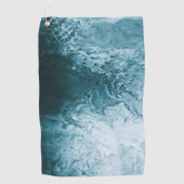 Serviette De Golf Les vagues de l'océan bleu foncé (Devant)