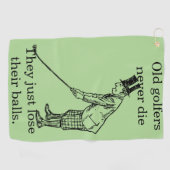 Serviette De Golf Les "vieux golfeurs ne meurent jamais" drôle (Horizontal)