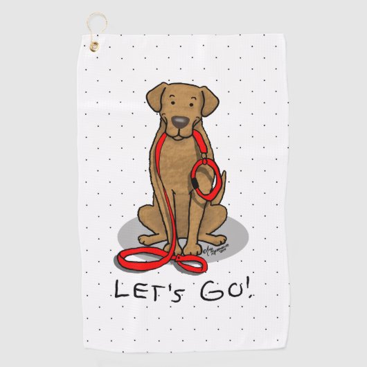 Serviette De Golf Let's Go! Walk Chesapeake Bay Retriever (dg tan) (Devant)