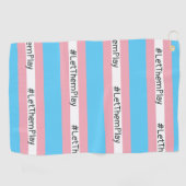 Serviette De Golf #Let'ThemPlay Drapeau Transgenre Athlètes (Horizontal)
