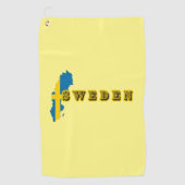 Serviette De Golf LETTRE D'ART suédois moderne Carte Drapeau Souveni (Devant)