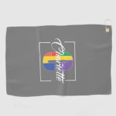 Serviette De Golf Lettre de couleur C gris C monogrammée (Horizontal)