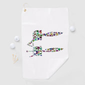 SERVIETTE DE GOLF LETTRE HÉBRAÏQUE 'CHET' (En situation)