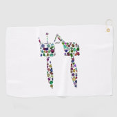 SERVIETTE DE GOLF LETTRE HÉBRAÏQUE 'CHET' (Horizontal)
