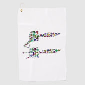 SERVIETTE DE GOLF LETTRE HÉBRAÏQUE 'CHET' (Devant)