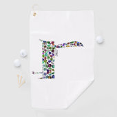 Serviette De Golf LETTRE HÉBRAÏQUE DalET (En situation)