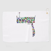 Serviette De Golf LETTRE HÉBRAÏQUE DalET (Horizontal)