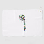 SERVIETTE DE GOLF LETTRE HÉBRAÏQUE VVV (Horizontal)