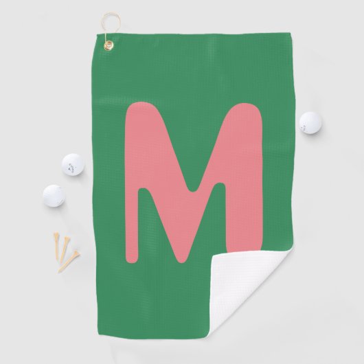 Serviette De Golf LETTRE INITIALE CLAIRE | Vert algues (En situation)