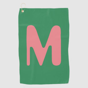Serviette De Golf LETTRE INITIALE CLAIRE Vert algues