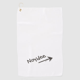 Serviette De Golf Lettre noire et flèche sur votre