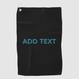 Serviette De Golf Lettres éditées modifiables avec ombre portée