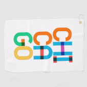 Serviette De Golf Lettres Pop Art Chicago États-Unis (Horizontal)