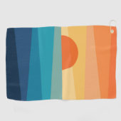 Serviette De Golf lever de soleil géométrique Abstrait (Horizontal)