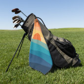 Serviette De Golf lever de soleil géométrique Abstrait (Vert)
