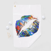 Serviette De Golf Lèvres colorées #3 (En situation)
