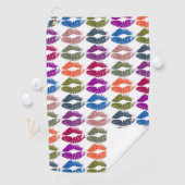 Serviette De Golf Lèvres colorées élégantes (En situation)