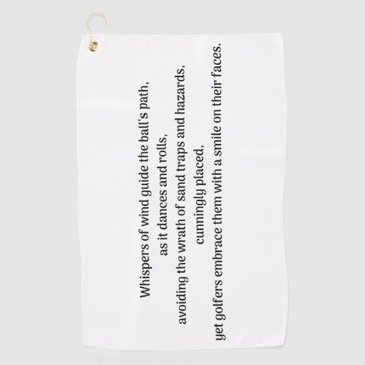 Serviette De Golf L'extase du golfeur (Devant)