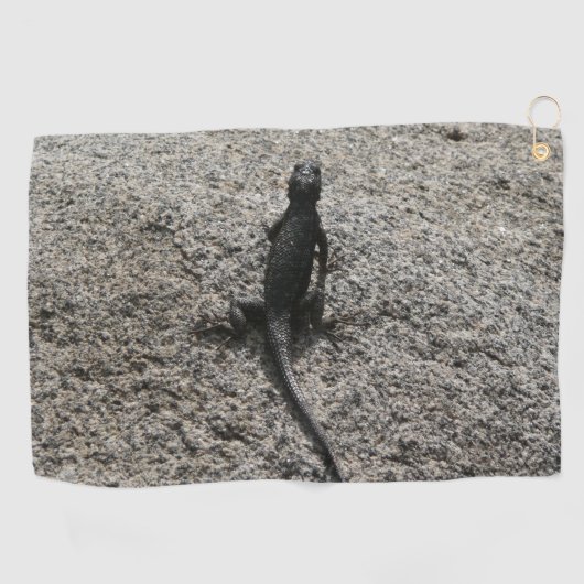 Serviette De Golf Lézard noir (Horizontal)
