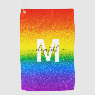 Serviette De Golf LGBT Pride la Parties scintillant arc-en-ciel de l