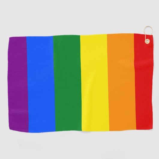 Serviette De Golf LGBT Rainbow Strip (Horizontal)