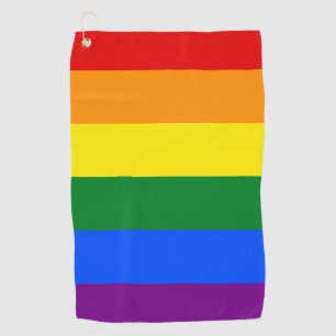 Serviette De Golf LGBT Rainbow Strip