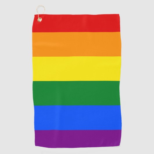Serviette De Golf LGBT Rainbow Strip (Devant)