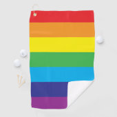 Serviette De Golf Lgbt Rainbow Stripes Lgbt (En situation)