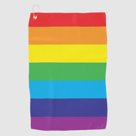 Serviette De Golf Lgbt Rainbow Stripes Lgbt (Devant)