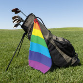 Serviette De Golf Lgbt Rainbow Stripes Lgbt (Vert)