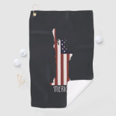 Serviette De Golf Liberté Américaine (En situation)