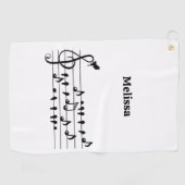 Serviette De Golf Libre en tant qu'oiseau, oiseaux chanteurs personn (Horizontal)