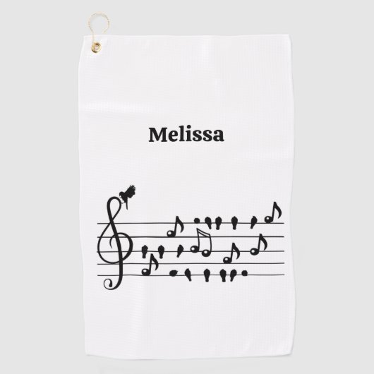 Serviette De Golf Libre en tant qu'oiseau, oiseaux chanteurs personn (Devant)