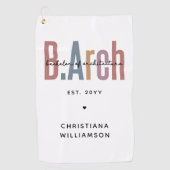 Serviette De Golf Licence en architecture personnalisée (Devant)