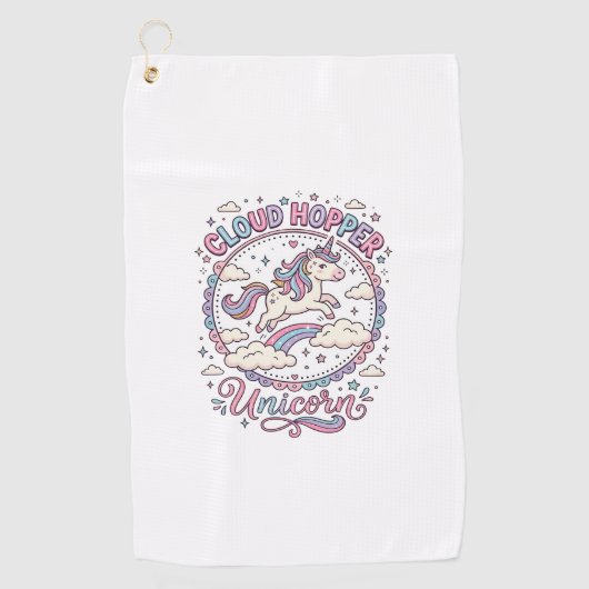 Serviette De Golf Licorne Cloud Hopper Licorne Ludique Cadeau Mignon (Devant)