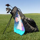 Serviette De Golf Licorne cool (Vert)